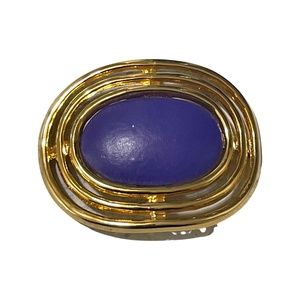 Vintage 80's Purple and Gold DAY LOR Belt Buckle